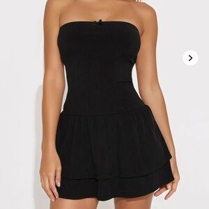 NEVER WORN! WITH TAGS! Fashion Nova Black Strapless Dress